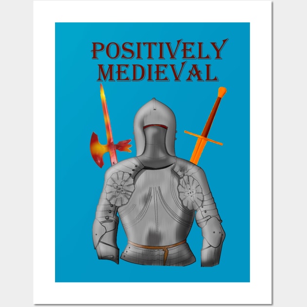 Positevely Medieval Knight with Sword and Poleaxe Wall Art by KVApparelLLC